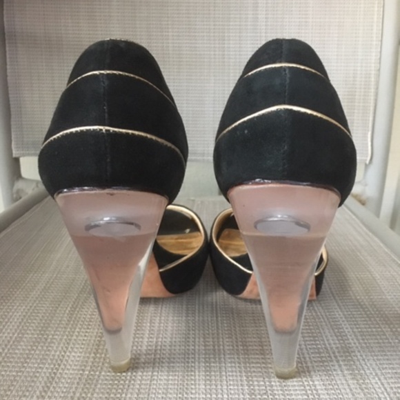 Report Signature Suede Lucite Heels MISMATCH 7.5 8 - Picture 6 of 10